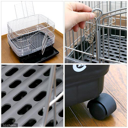 楽天市場】うさぎケージ マルカン クリアケージ S（68×47