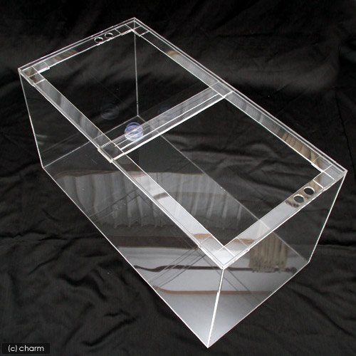 アクリル水槽 60 × 45 × 45オーバーフロー加工8ミリフルカバー蓋付