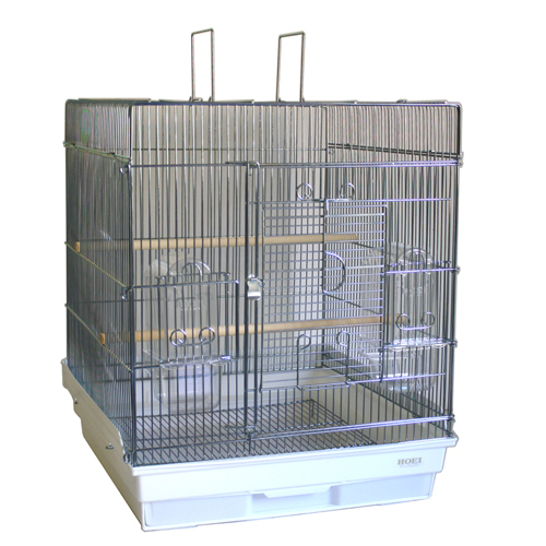 楽天市場】鳥かご HOEI 465インコ手のりG ホワイト （46．5