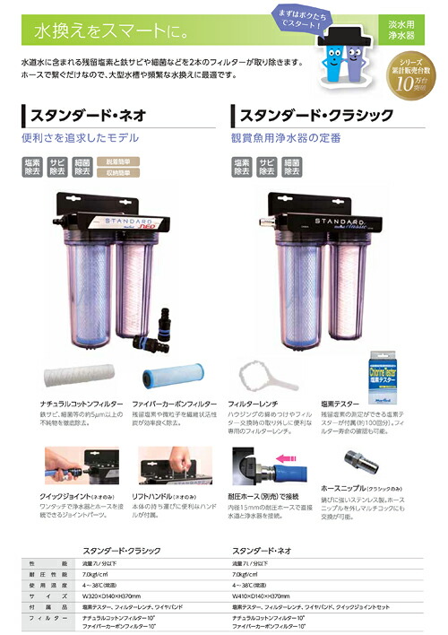 楽天市場】マーフィード 観賞魚用浄水器 スタンダードクラシック 流量