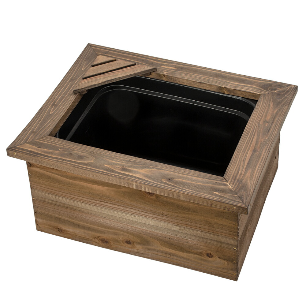 108)トロ舟60L+木枠 ビオトープ メダカ いも様オーダー品 ビオトープ木