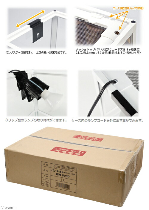 楽天市場】爬虫類ケージ 三晃商会 パンテオン ホワイト WH6030