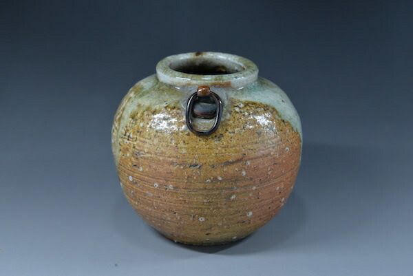 信楽焼 古谷弘 忠六 忠六苑 花入 花瓶 蹲 蹲る 置花入 掛花入 信楽焼