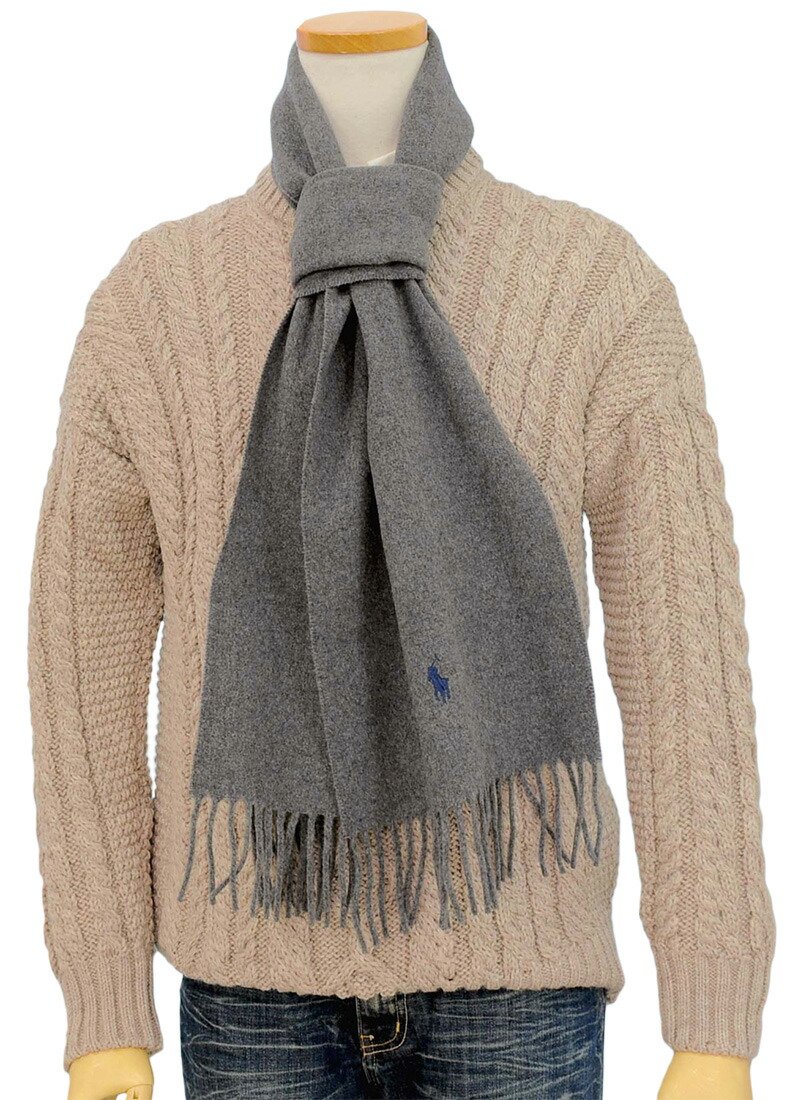 楽天市場】カシミヤ混マフラー【イタリア製】ポロ ラルフローレン