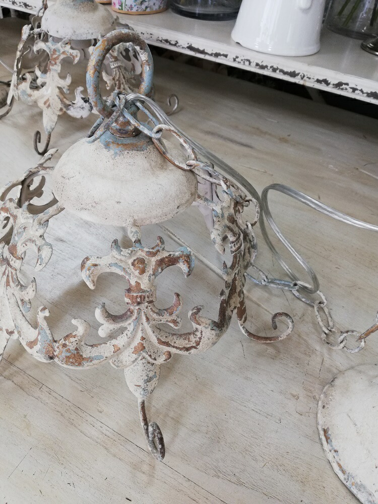 送料無料】フレンチシャビー/アンティーク ペンダントライト2個セット