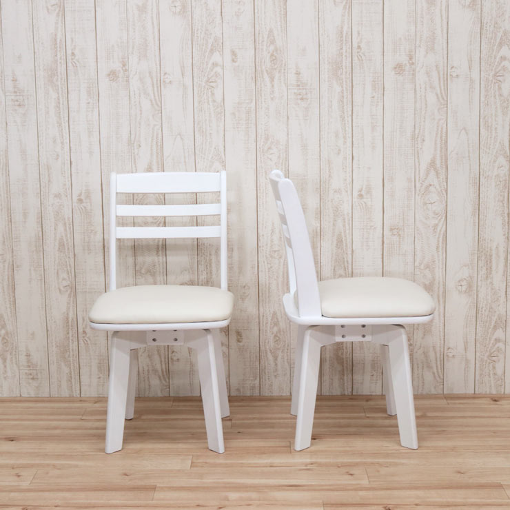 楽天市場】回転ダイニングチェア 2脚セット ホワイト色 白色 kent-ch