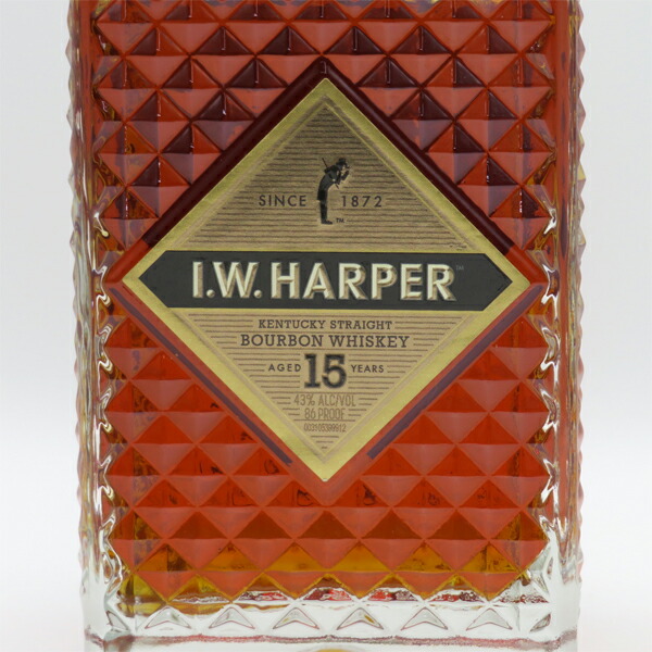 楽天市場】【レトロ】IW ハーパー15年 43度 750ml 並行品 （箱なし