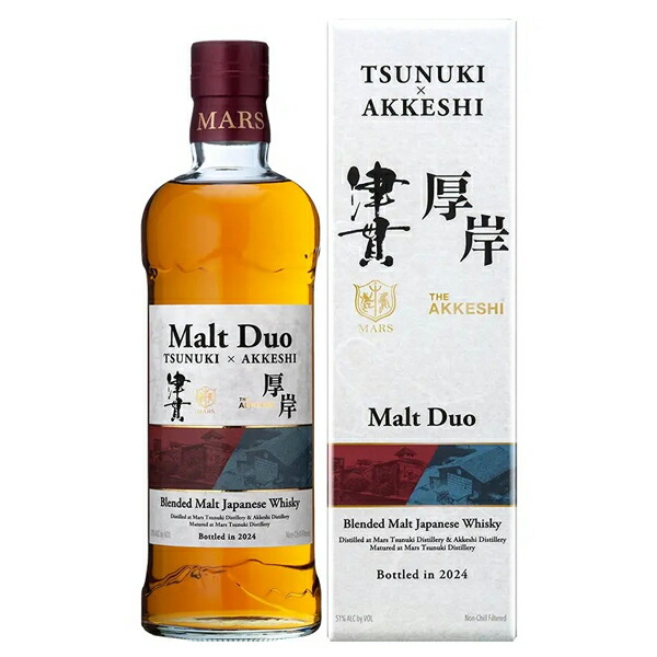 楽天市場】マルスウイスキー モルトデュオ 津貫×厚岸 51度 700ml