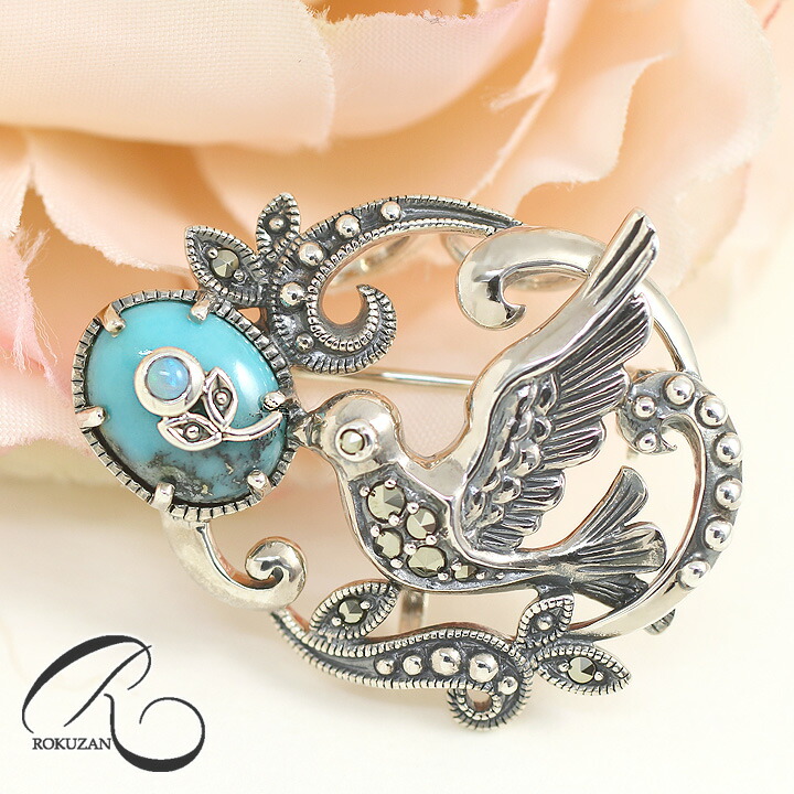 アンティークリボン】ベビーパール・マルカジットミル打ちブローチ