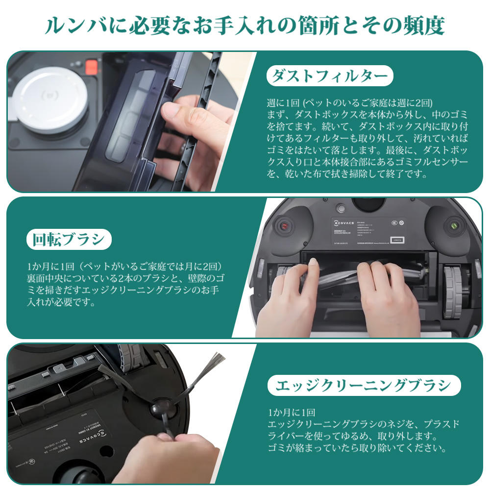 楽天市場】エコバックス DEEBOT X1 OMNI/TURBO 交換用消耗品 Ecovacs
