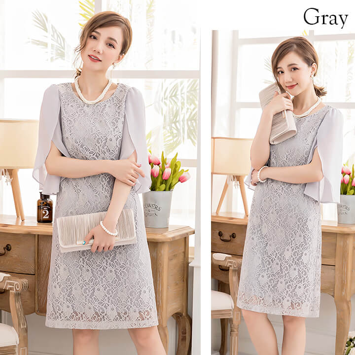 楽天市場】【半額SALE】 パーティードレス 結婚式 ワンピース 五分袖