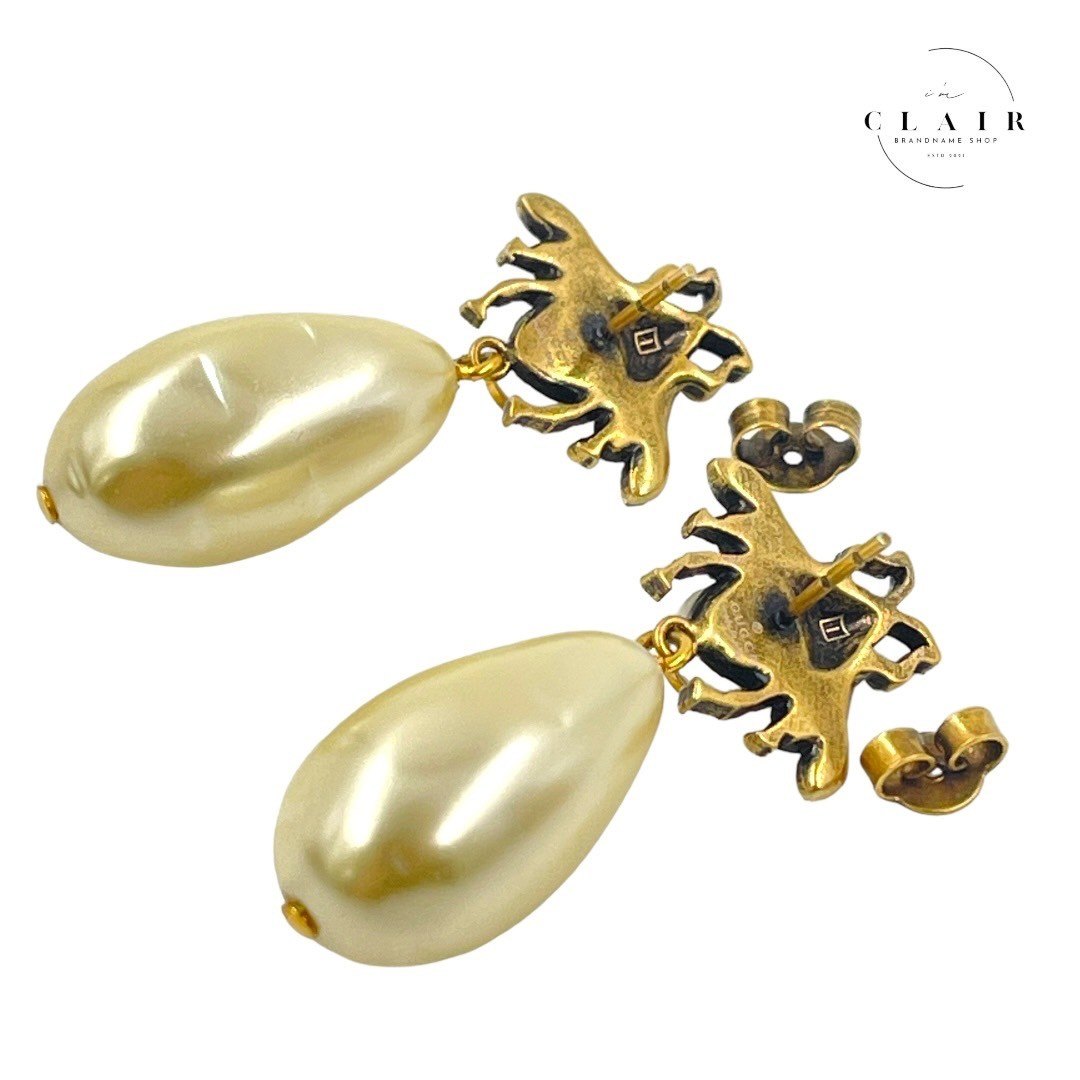 楽天市場】【中古】 グッチ ドロップパールピアス ピアス クリスタル