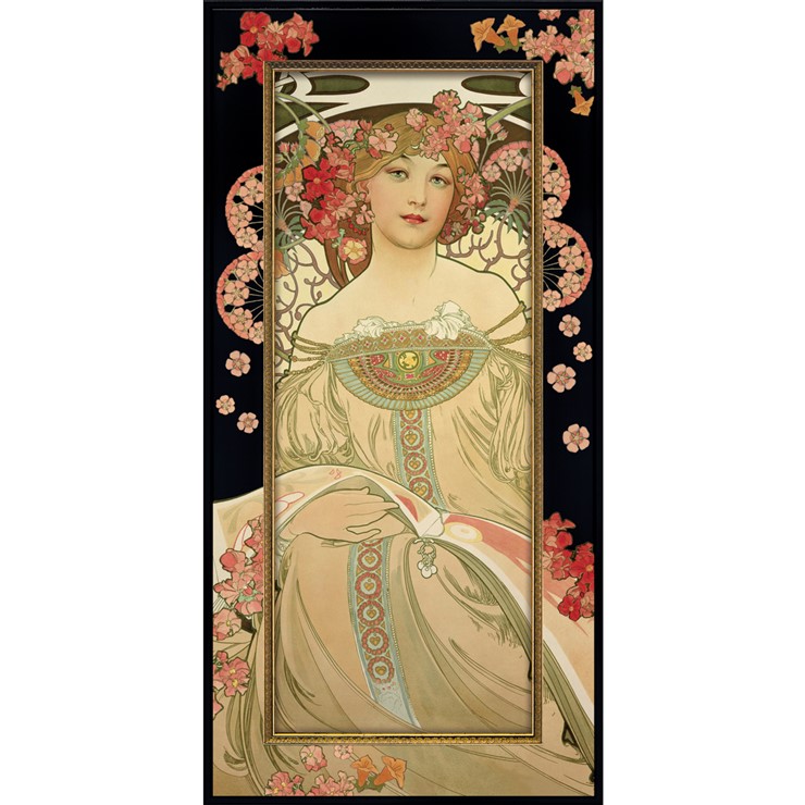 sachi ミュシャ 夜の安らぎ 複製画 額縁入り sachi ミュシャ 夜の