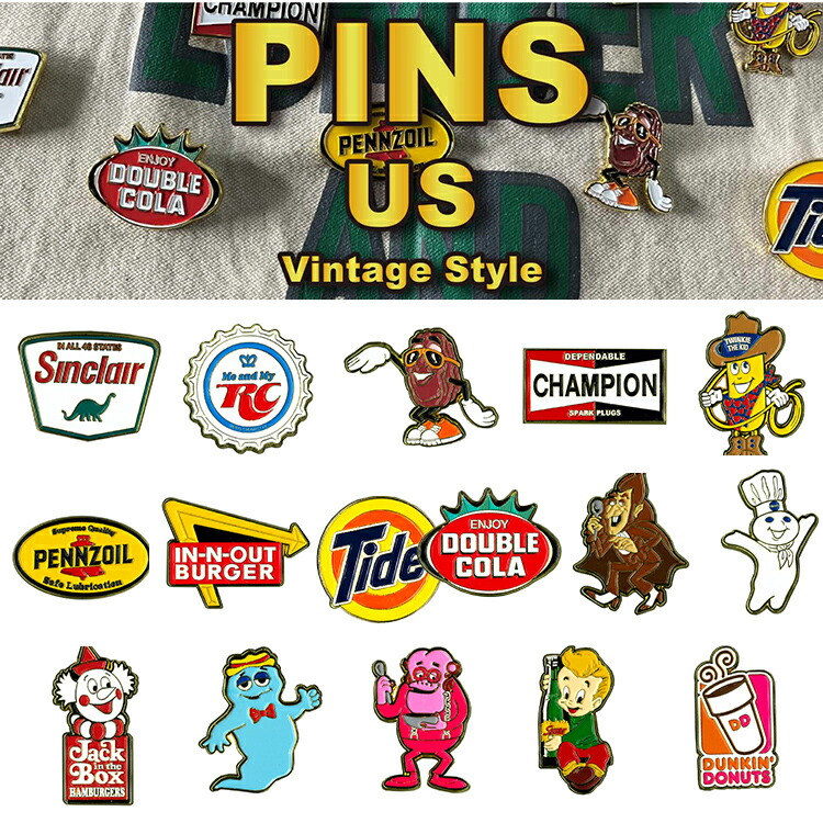 楽天市場】ピンバッジ アメリカン ラペル ピン キャスト製