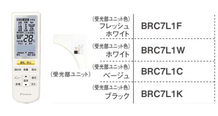 BRC7L1F ダイキン 天カセ用 運転リモコン 液晶ワイヤレスリモコン