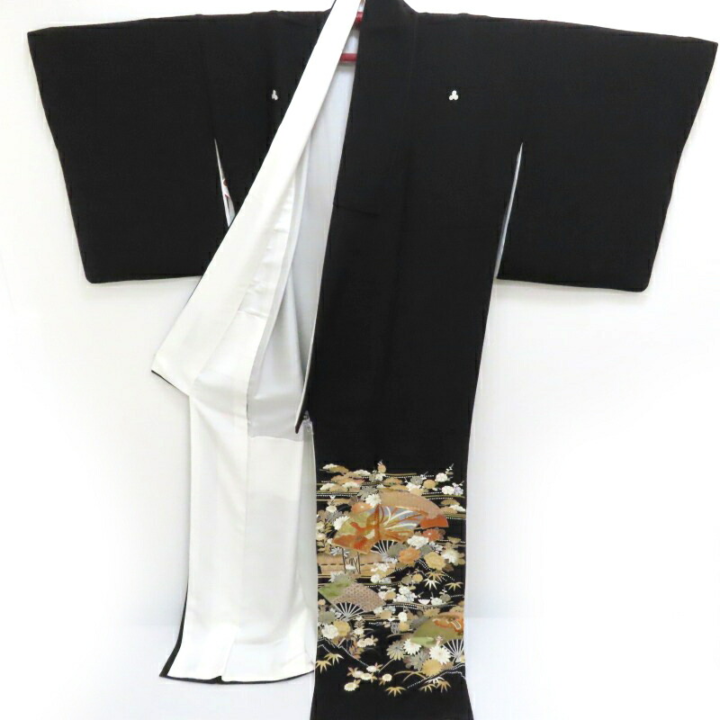 楽天市場】千總 黒留袖 京の老舗450余年 檜扇鳳凰紋 金駒刺繍 黒留袖