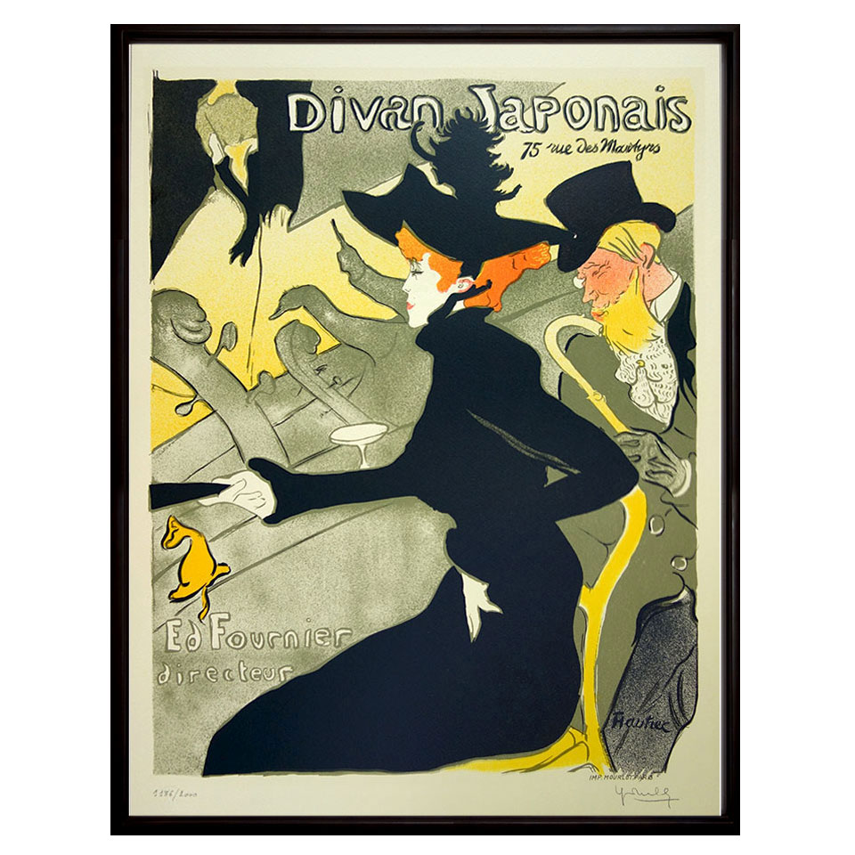 ロートレック 「ル・ディヴァン・ジャポネ」 復刻リトグラフ 版画