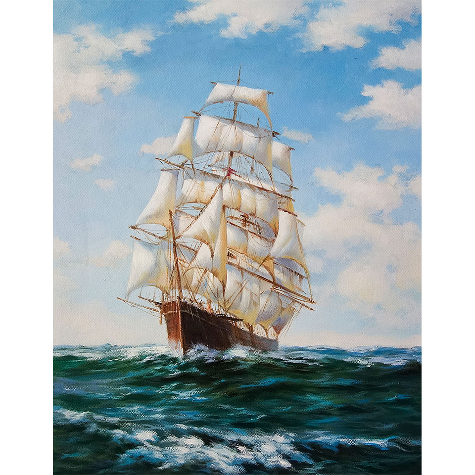 油彩画 Tuan 船と風景の絵画 フレーム付き 楽天市場】絵画 船の通販