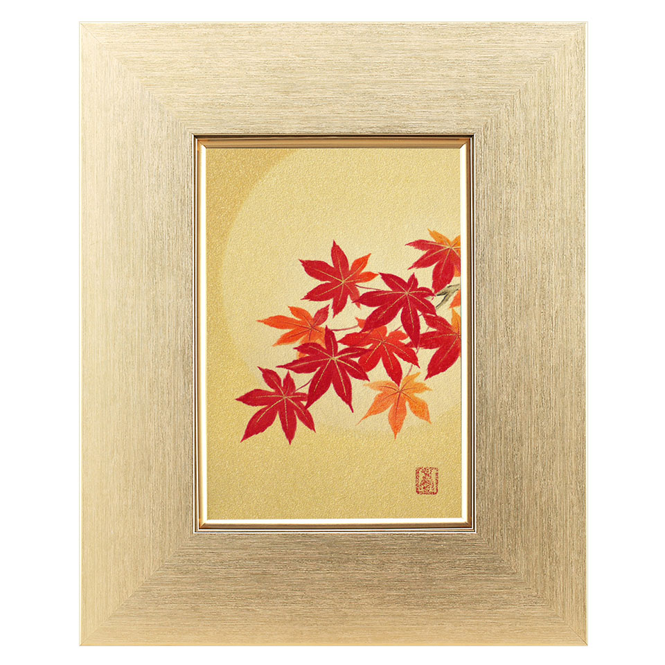 楽天市場】絵画 鈴木香／筆 「紅葉」 SM号 日本画 複製 額入り もみじ