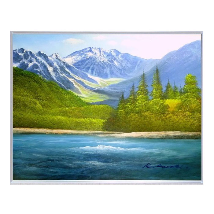 二宮武油絵『上高地』