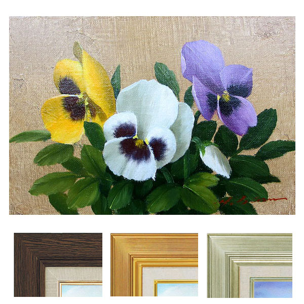 広田釗子「黄色い花」油彩 油絵 額付 サイン入り 中古 美品 広田釗子