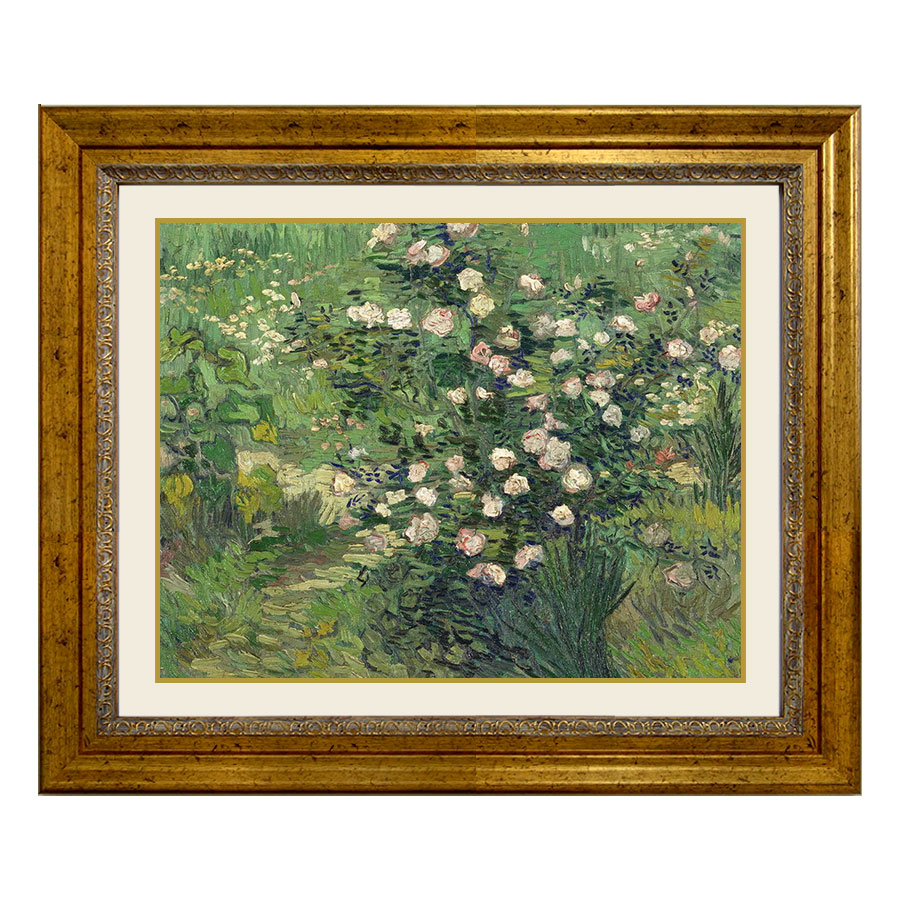 楽天市場】＊ ゴッホ「薔薇」 複製画 キャンバス地にジクレー 額付き