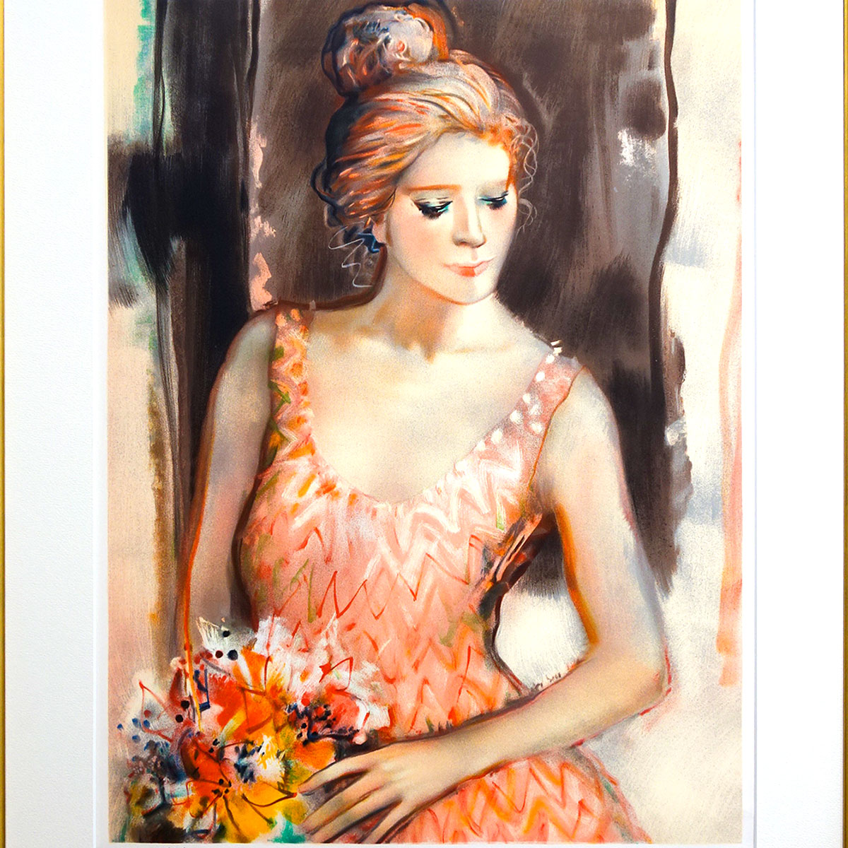 楽天市場】版画 今井幸子 「ブーケの女」 リトグラフ 額入り 限定125部