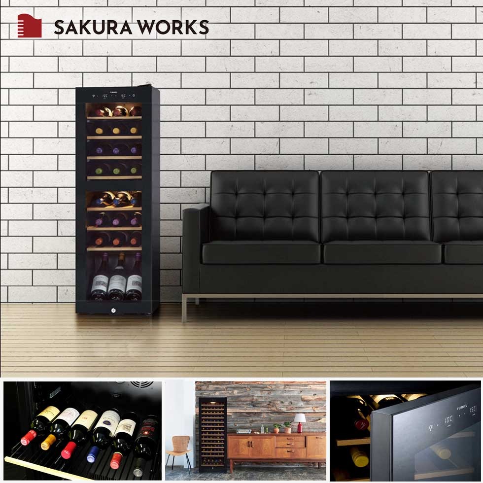 とし】さくら製作所 FURNIEL ワインセラー SAB-90G 93L SAB-90G-PB