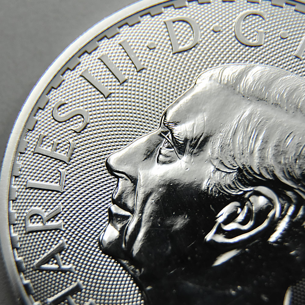 イギリス 2023 エリザベス2世 ブリタニア 2ポンド 1オンス 銀貨1枚