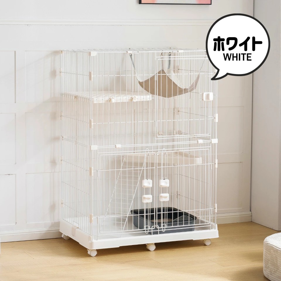 楽天市場】【全店P5倍！本日限定】猫 ケージ 2段 1段可能 キャット
