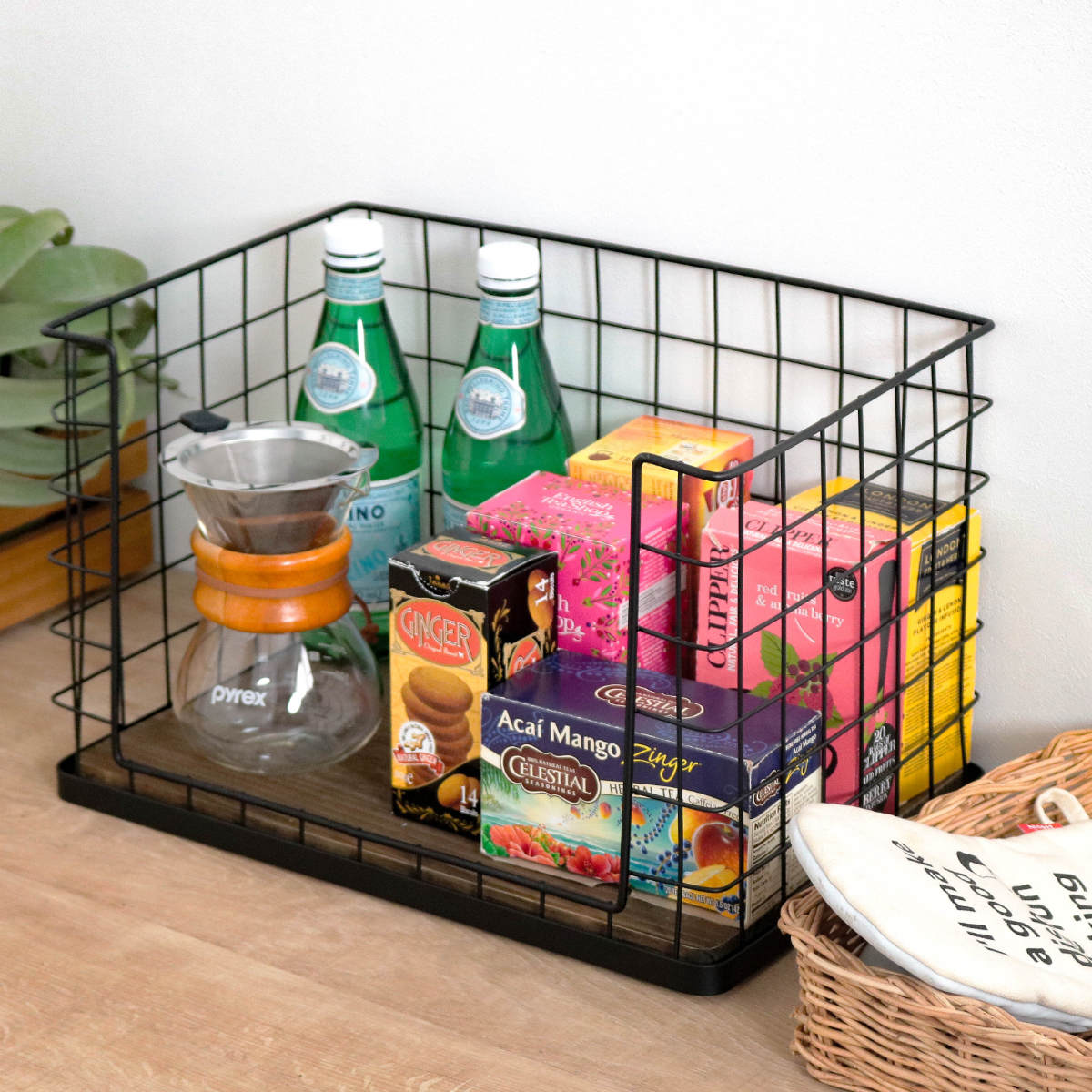 楽天市場】バスケット スタッキングワイヤー収納 深型 小物入れ （ 幅