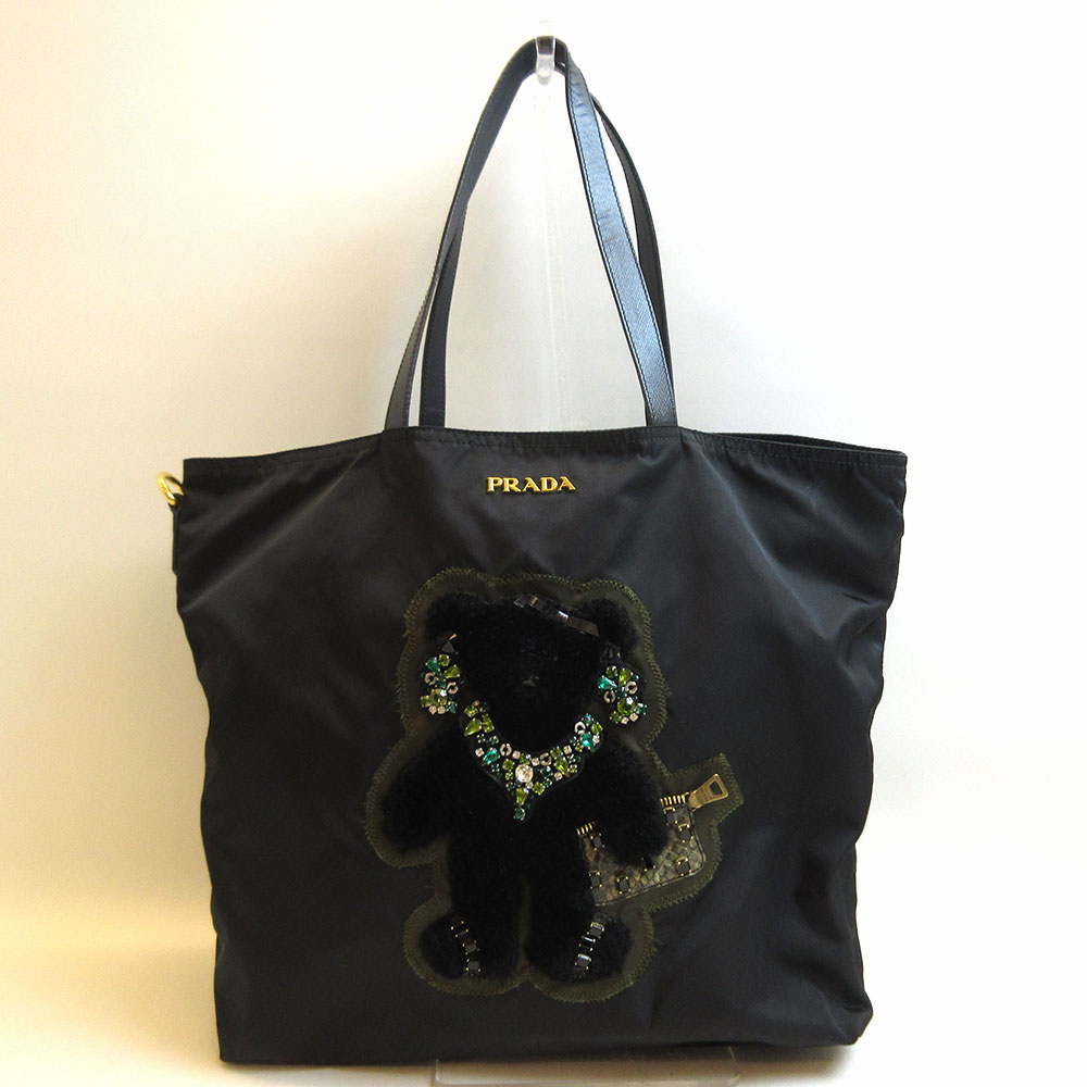 楽天市場】プラダ トートバッグ ブラック 黒 マルチカラー ビジュー