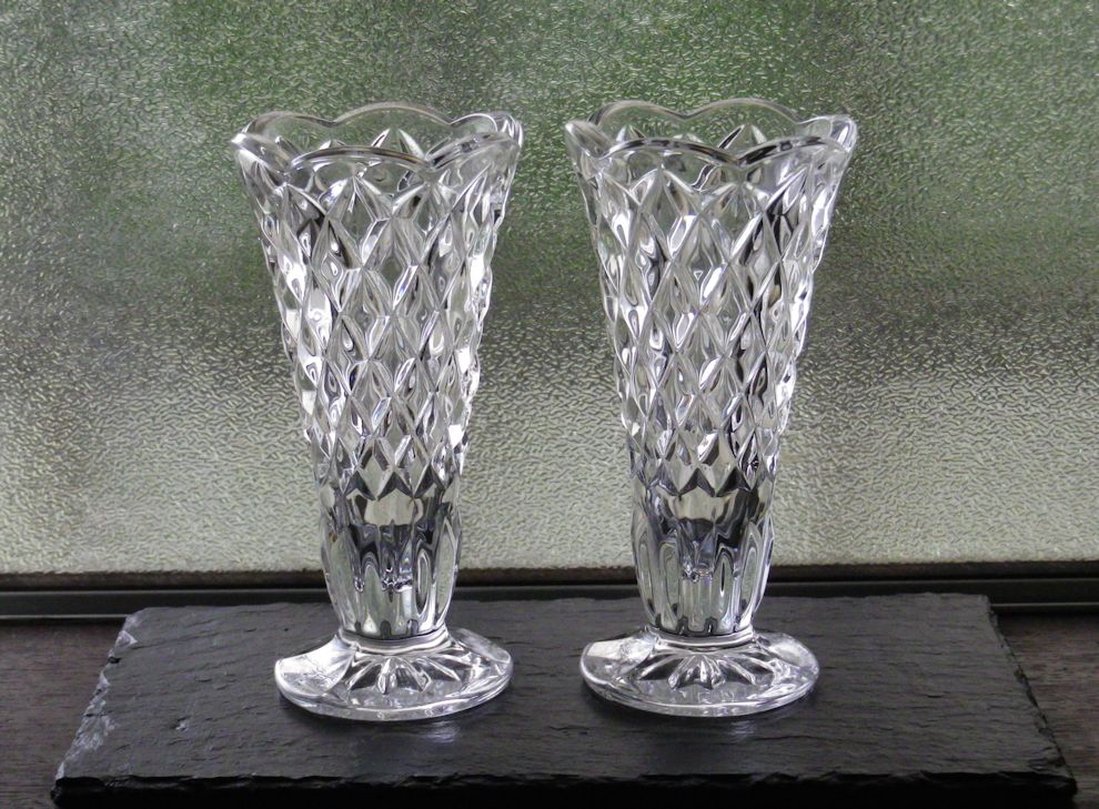 楽天市場】ボヘミアングラス クリスタル ミニ花瓶 2個セット