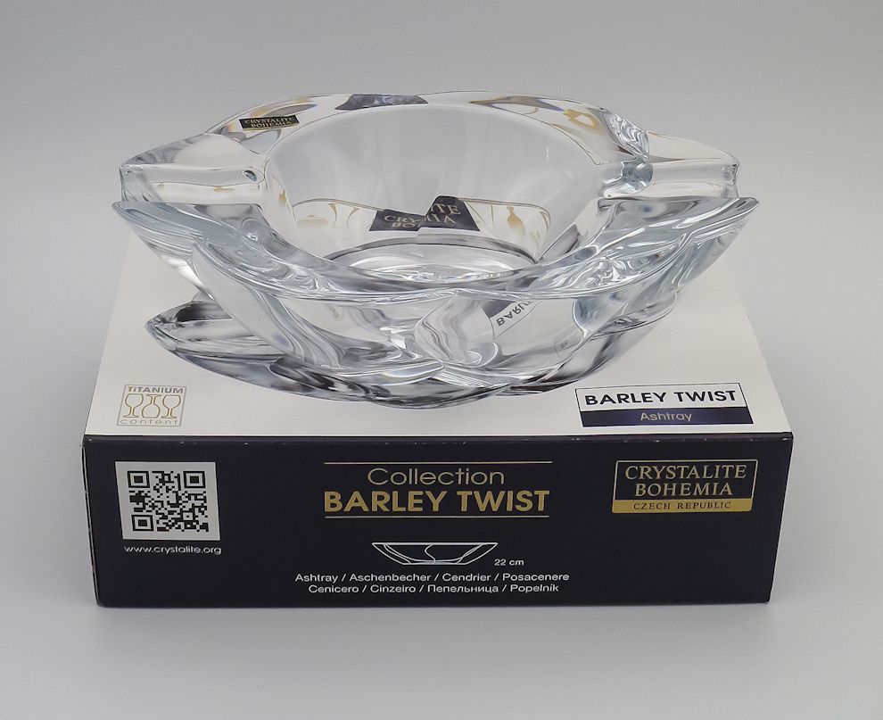 楽天市場】ボヘミアングラス クリスタル 灰皿 BRLEY TWIST