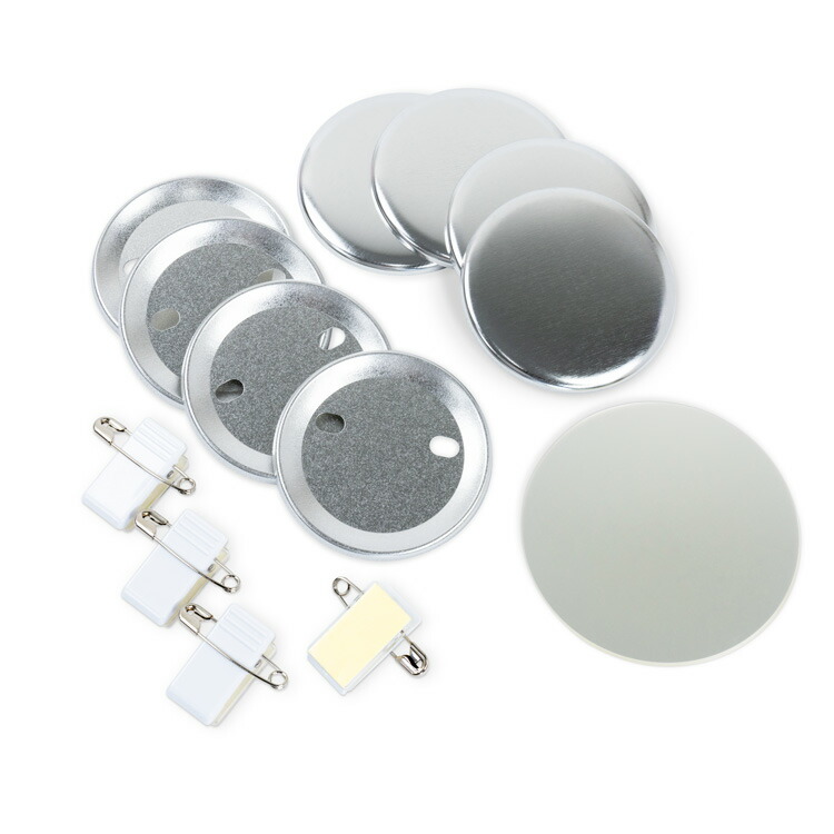楽天市場】57mm クリップ付きピン 缶バッジパーツセット 250個