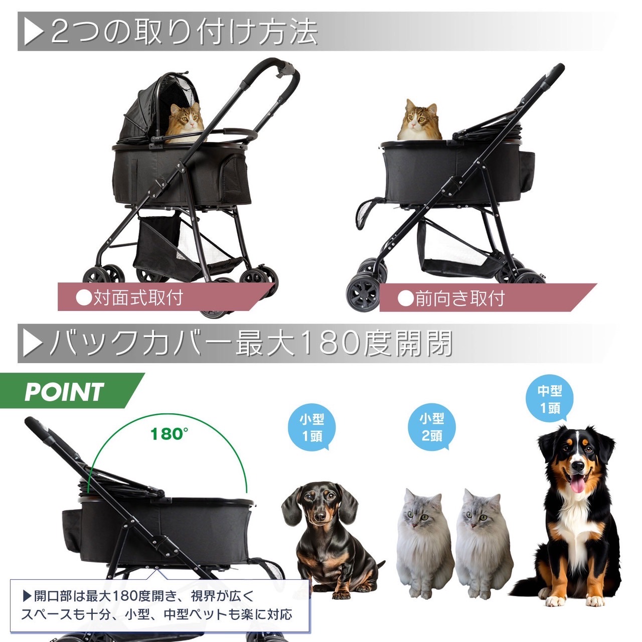 楽天市場】CLIECO ペットカート 分離型 折りたたみ ペットバギー 2WAY