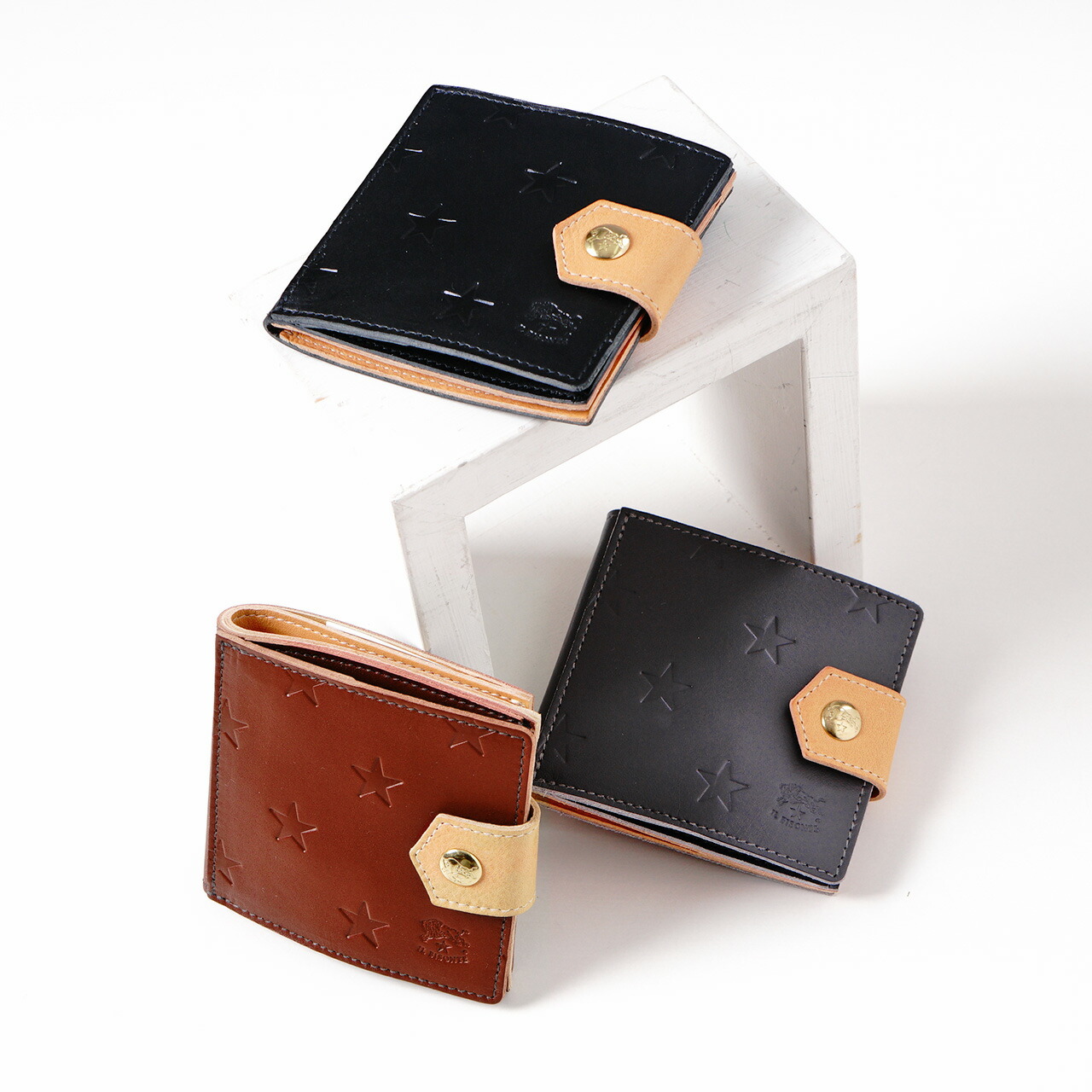 楽天市場】イルビゾンテ IL BISONTE スターエンボスド 二つ折り