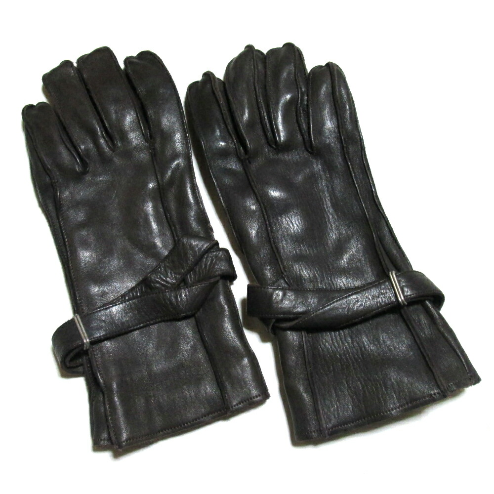 Yohji Yamamoto POUR HOMME レザーグローブ 手袋 ジップ Yohji