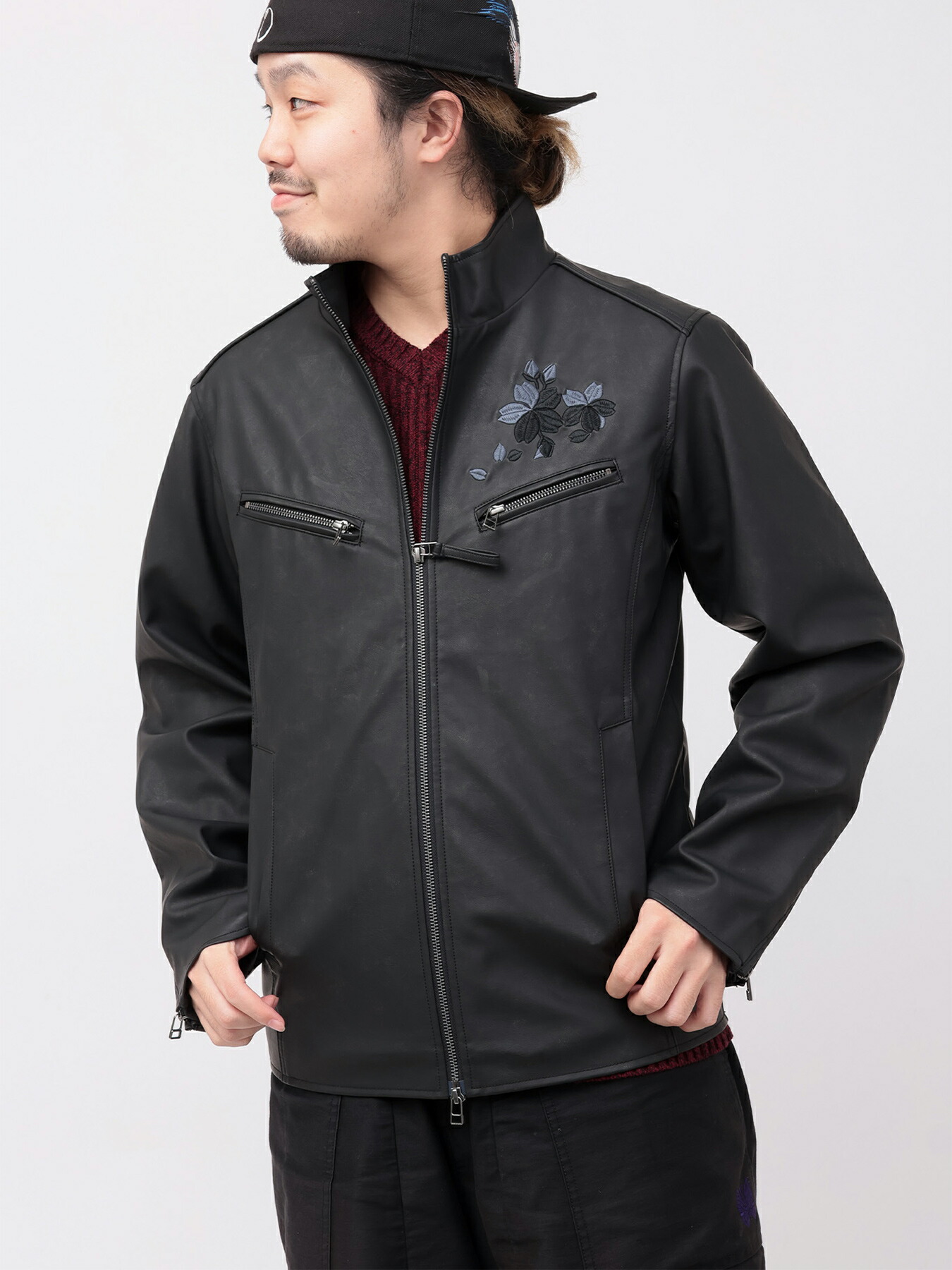 楽天市場】＜送料無料＞【雅結】桜刺繍 フェイクレザー シングル