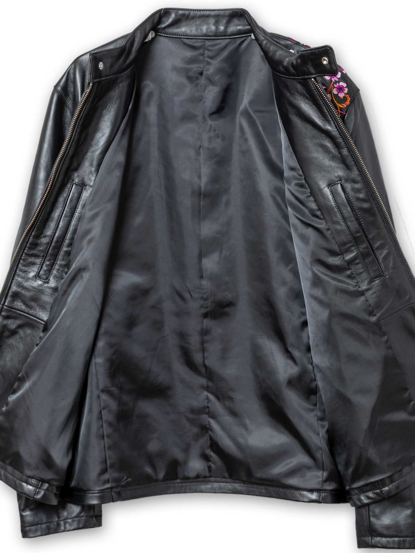 楽天市場】＜送料無料＞【錦】桜流水 総刺繍 レザー ジャケット 限定40
