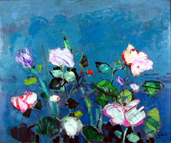 楽天市場】ジル ゴリチ 海の花 油彩15号 : ギャラリーダッドアート