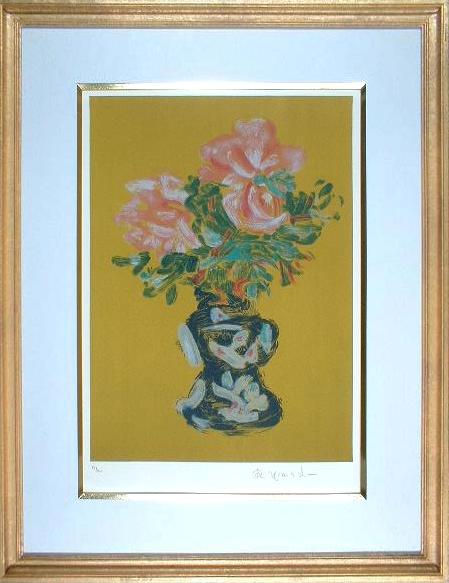 梅原龍三郎 絵画 油彩 油絵 肉筆 額縁 梅原龍三郎油彩肉筆『花瓶の花』