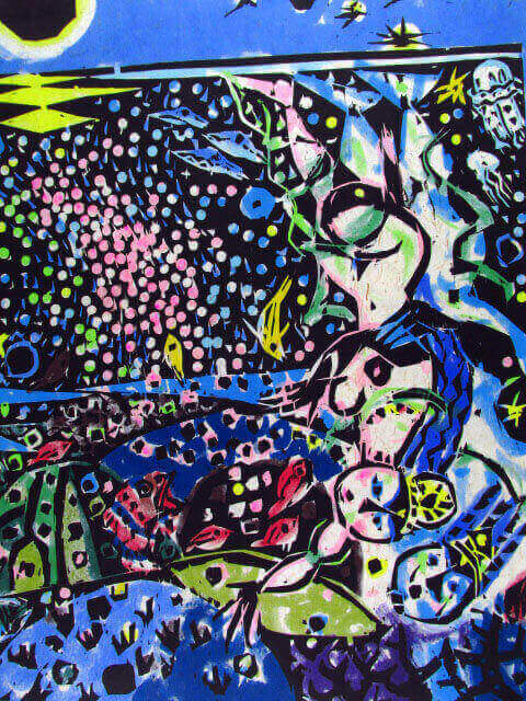 名嘉睦稔「花火」大型サイズ 壁掛け 版画 アート ポスター フレーム