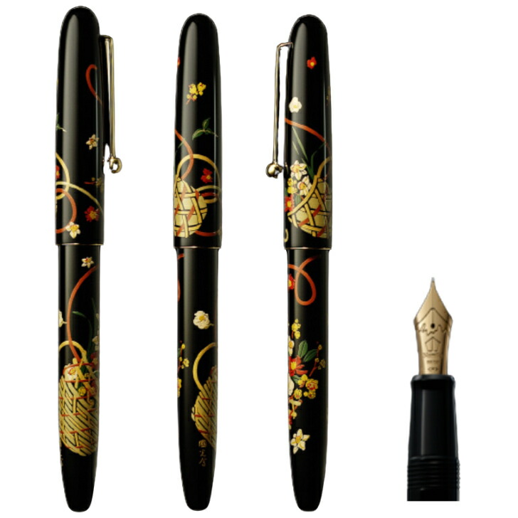 未使用 PILOT パイロット 漆蒔絵 万年筆 14K 花籠 FN-5M-HA 未使用