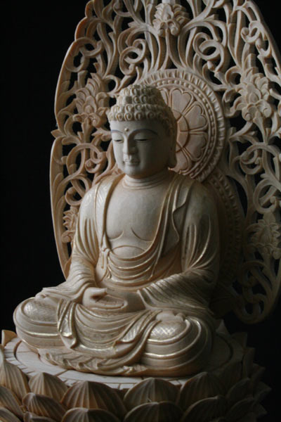 楽天市場】【ポイント4倍☆0のつく日】総柘植仏像 眼入座釈迦如来