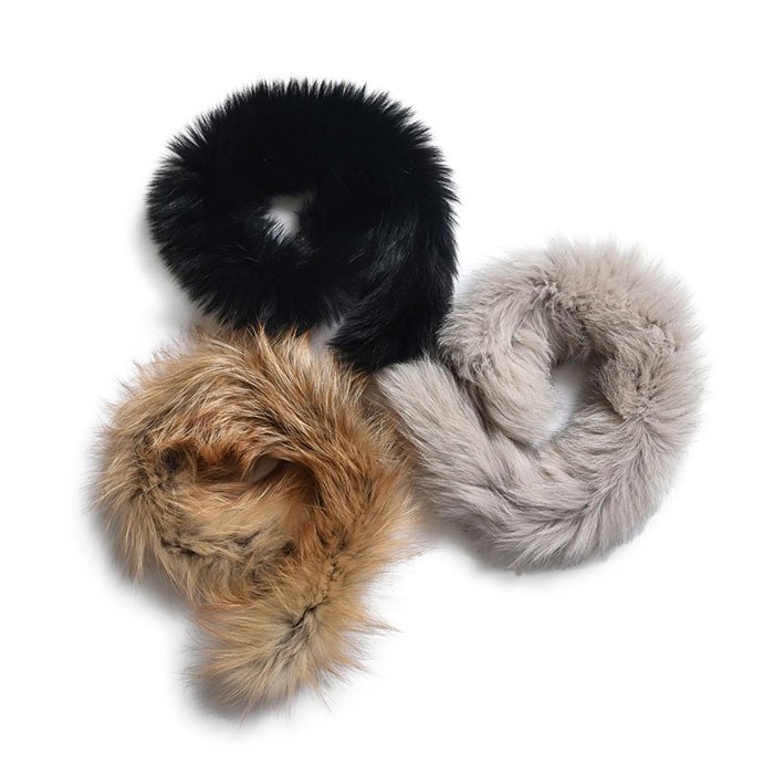 TAION 半袖ファーパーツ プレミアムフォックスファーブラック TAION