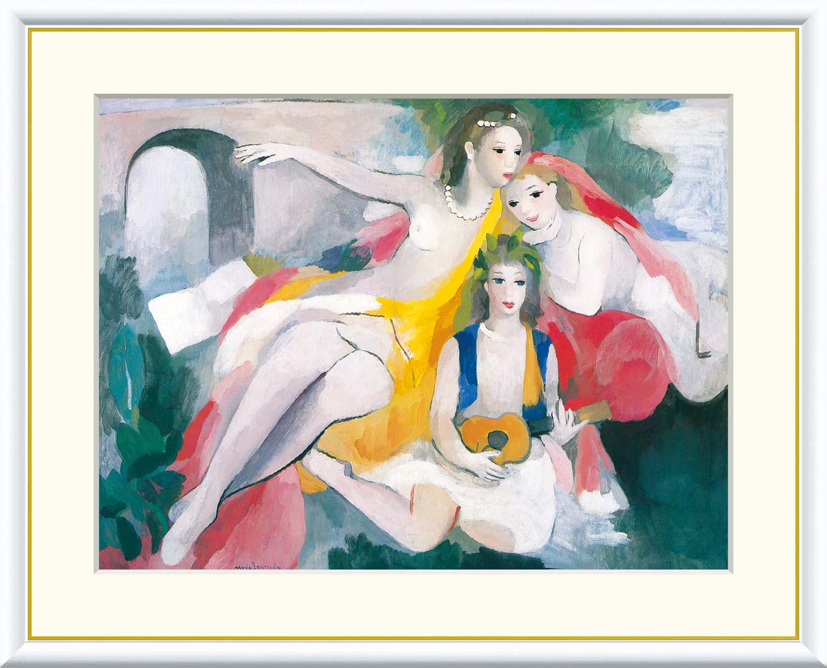 楽天市場】アート額絵 マリー・ローランサン 三人の若い女 J1-179 F8