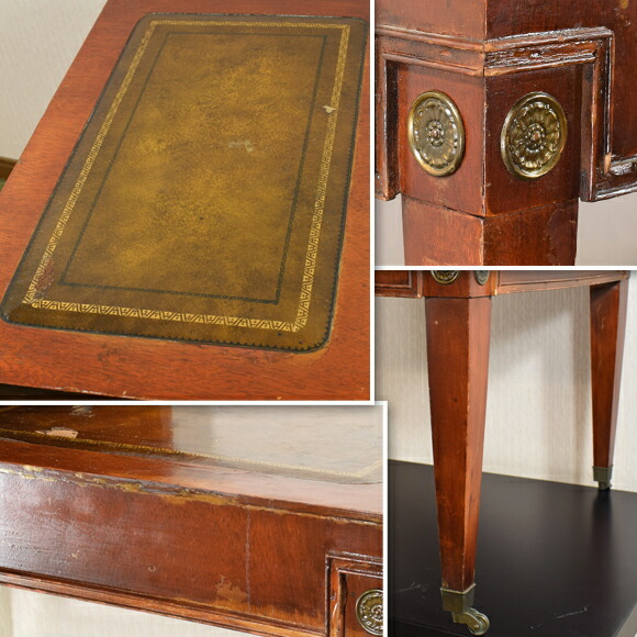 ロイズアンティークス 木製キャスター付き サイドテーブル 3段 英国