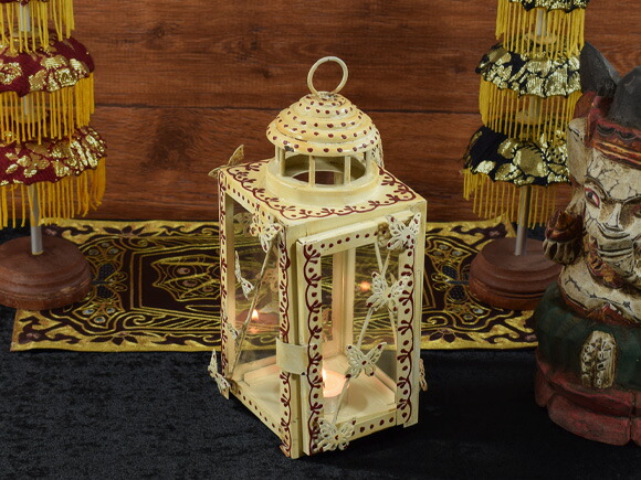 楽天市場】インディアンバタフライ アイアン ランタン キャンドル