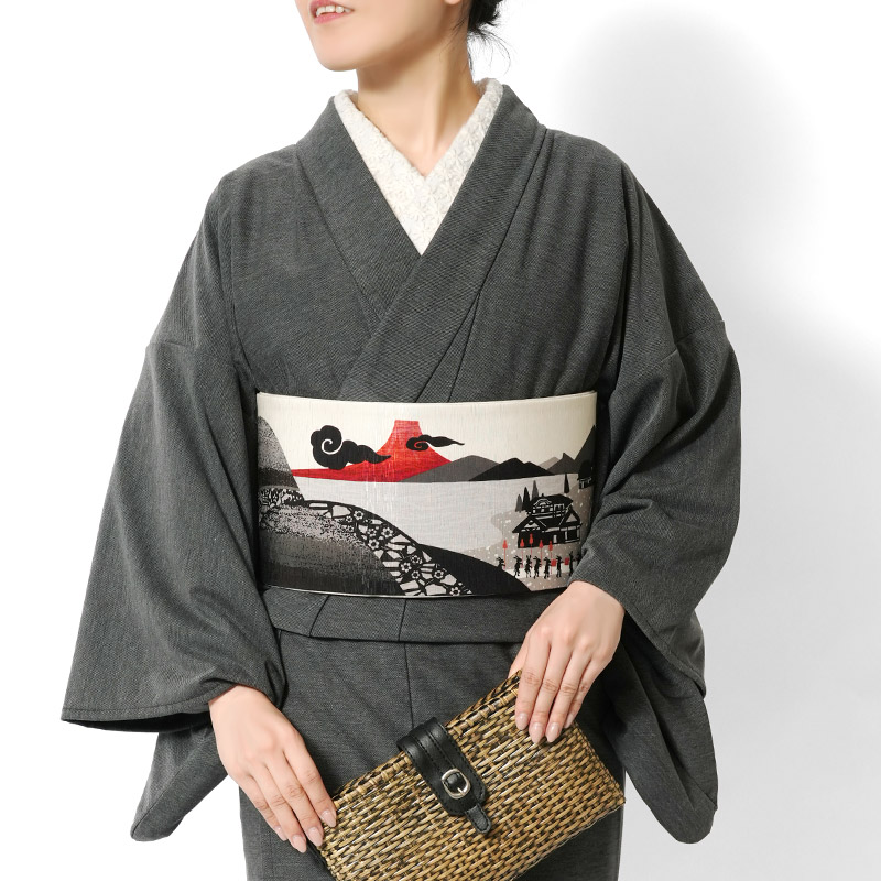 楽天市場】【3点10%OFFクーポン】半幅帯 WAKKA いざお江戸!! うさぎ 赤